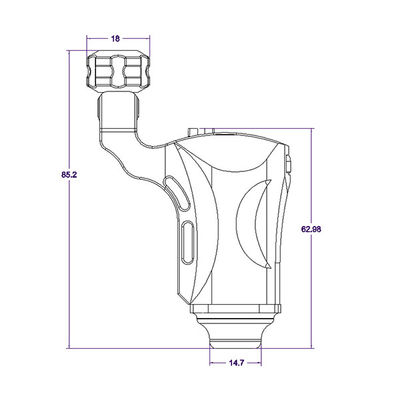 Blue Color Grip Tattoo Machines Rotary Wireless With Low Noise Design