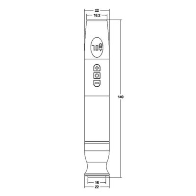 Customized Wireless Permanent Makeup Pen Gold Color With LCD Screen