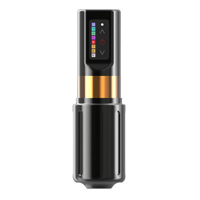 2400mAh Wireless Tattoo Machine With Lithium Polymer Battery Black Gold Color